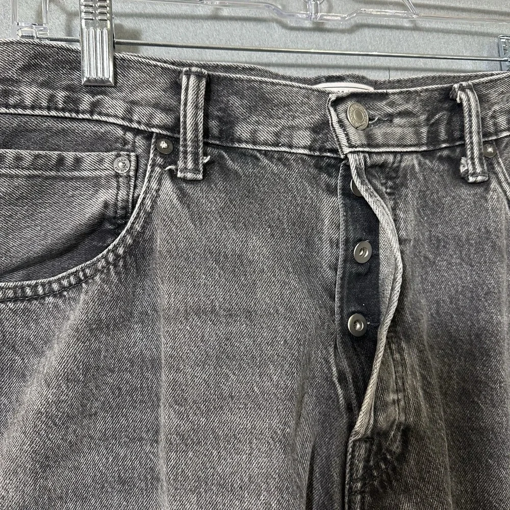 Gap 90s Loose Denim Jeans Faded Black Button Fly Grunge Skater Men's 38x32
